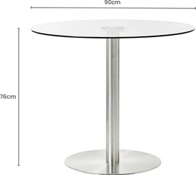 Okrągły stół ze szklanym blatem ø 90 cm Metropolitan – Premier Housewares