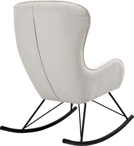 Nowoczesny fotel bujany na czarnych płozach Liberto 3