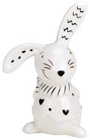 Ceramiczny zajączek BUNNY BACK 10 cm biały