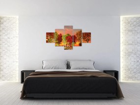 Obraz - Kolorowe drzewa (125x70 cm)