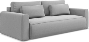 Kanapa 3-osobowa z funkcją spania - z tkaniny welwetowej - szary - KAPUA