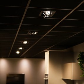 Wpuszczany reflektor czarny AR111 regulowany 2-światła - Oneon