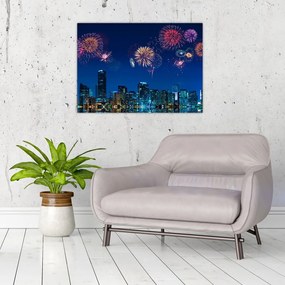 Obraz - Fajerwerki w Miami (70x50 cm)