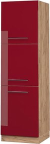 Szafka kuchenna bordowa czerwień wysoki połysk 60x58x206.8 fame-line