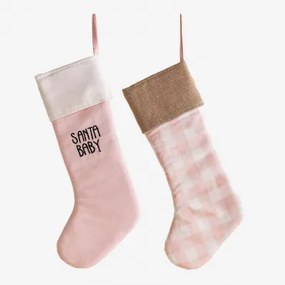 Zestaw 2 Świątecznych Skarpet Twinkle Cotton Candy - Sklum