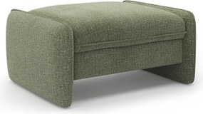 Zielony podnóżek z tkaniny szenilowej Georgia – Micadoni