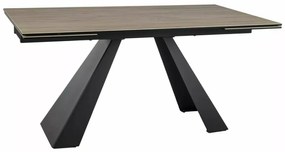 STÓŁ SALVADORE CERAMIC JASNY BRĄZ SABBIA / CZARNY MAT (160-240)X90 SIGNAL