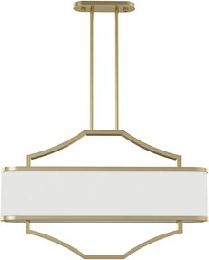 Open Design OR84856 - Żyrandol na pręcie GERDO OVALE 6xE14/12W/230V mosiądz/biały