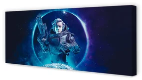 Obraz na płótnie Kosmos kobieta księżyc