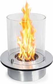 Okrągły palnik z szybą do biokominka, biokominek ze stali nierdzewnej, 3l średnica 35 cm