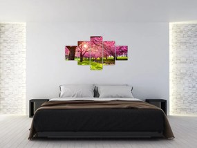 Obraz kwitnących czereśni, Hurd Park, Dover, New Jersey (125x70 cm)