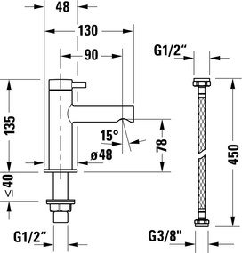 Bateria umywalkowa Duravit Circle