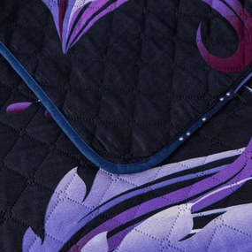 Narzuta na łóżko VIOLET BUTTERFLY, ciemnoniebieska Rozmiar: 170 x 210 cm