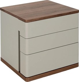 Stolik nocny z szarego drewna i orzecha włoskiego 7166 ANGEL CERDA