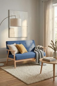 Niebieska sofa 2 osobowa S3-H33