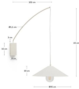 Kremowy kinkiet ø 35 cm Kally – Kave Home