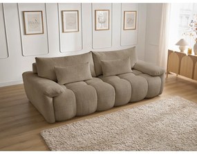 Brązowa sofa z tkaniny szenilowej 264 cm Ivane – Bobochic Paris