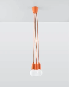 Lampa wisząca DIEGO 3 pomarańczowa SOLLUX  LIGHTING