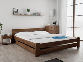 Łóżko Laura 180 x 200 cm, dąb Stelaż: Ze stelażem listwowym rolowanym, Materac: Materac Coco Maxi 20 cm
