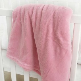 B.E.S. Petrovice Kocyk dziecięcy z mikroflaneli exclusive różowy, 110 x 140 cm