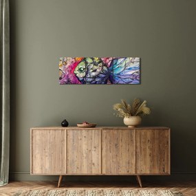 Obraz - Kolorowa rybka (z zegarem) (90x30 cm)