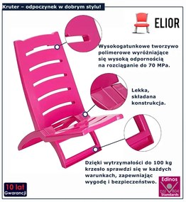 Krzesło różowe ogrodowe A3-W35