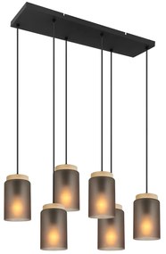 LAMPA SUFITOWA WISZĄCA APP1813-6CP Frosted Grey