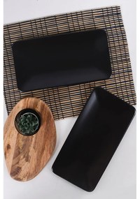 Czarne kamionkowe talerze zestaw 2 szt. – Hermia