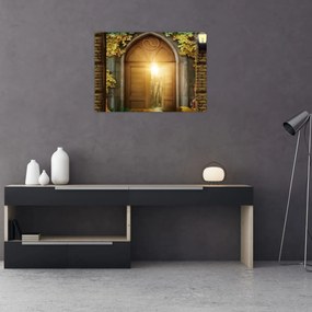 Obraz - Brama w lesie (70x50 cm)