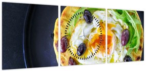 Obraz zdrowego naleśnika (z zegarem) (90x30 cm)