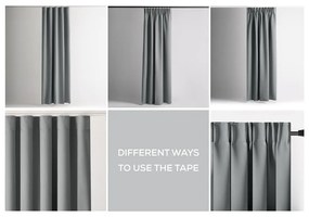 Szara zaciemniająca zasłona termiczna 140x270 cm Pleat – Restilo
