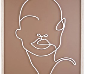 Dekoracja ścienna z metalowym motywem twarzy, ART LINE