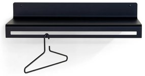 Czarny metalowy wieszak ścienny z półką Sway – Spinder Design