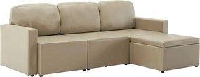 Rozkładana sofa modułowa cappuccino - Odi 4Q