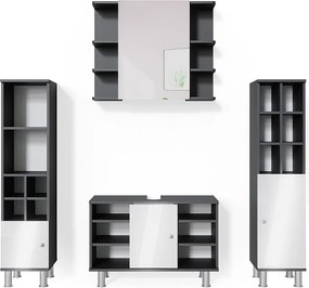 Zestaw mebli łazienkowych antracyt 60x32x54 fynn