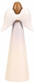 Dekoracja figurka kwiatowy anioł, fioletowy, 9 x 6x 21 cm, żywica poliestrowa