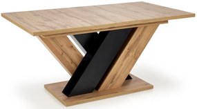 Rozkładany stół do salonu  dąb wtoan + czarny G2-B33