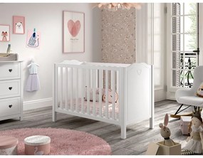 Białe łóżeczko z litego drewna sosnowego 60x120 cm Amori – Vipack