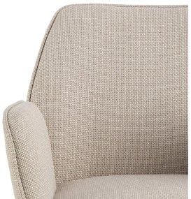 Beżowy hoker z regulowaną wysokością/z podłokietnikami (wysokość siedziska 85 cm) Glenda – Actona