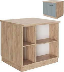 Wyspa kuchenna jasnoniebiesko-szary 90x60x82 fame-line