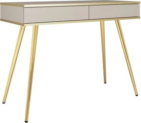 ORIANA Toaletka T 102 beżowa | nogi złote