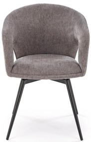 Krzesło popielaty obrotowe, K550 nowoczesne, do jadalni, salonu, biura