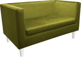 Sofa Monaco : Kolor nogi - Biała, Kolor tkaniny - VELVET - BL75, Typ tkaniny - Velvet, Wysokość nogi - 15 cm