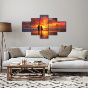 Obraz - Spacer po plaży (125x70 cm)