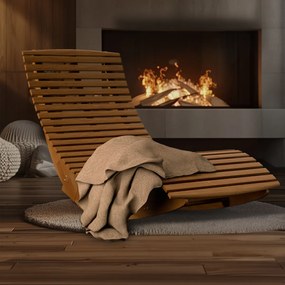 Casaria Leżak bujany BALI, 155x60x93cm, naturalny brąz
