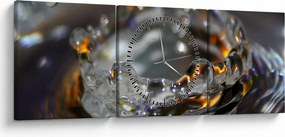 Obraz bransoletki z kropel wody (z zegarem) (90x30 cm)