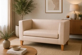 Sofa Monaco : Kolor nogi - Drewno, Kolor tkaniny - EKO-SKÓRA - 18D, Typ tkaniny - Eko-skóra , Wysokość nogi - 15 cm