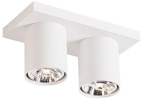 Nowoczesny plafon z reflektorami biały 2-światła - Tubo