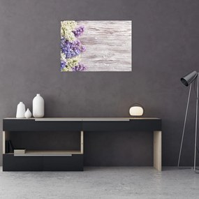 Obraz bzu na drewnie (70x50 cm)
