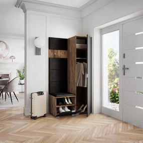 Masseno Garderoba LORI 95/181/51 cm Nowoczesna Szafa do Przedpokoju Dąb lefkas